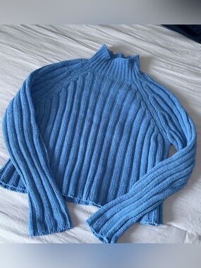 AE cropped turtle sweater, S